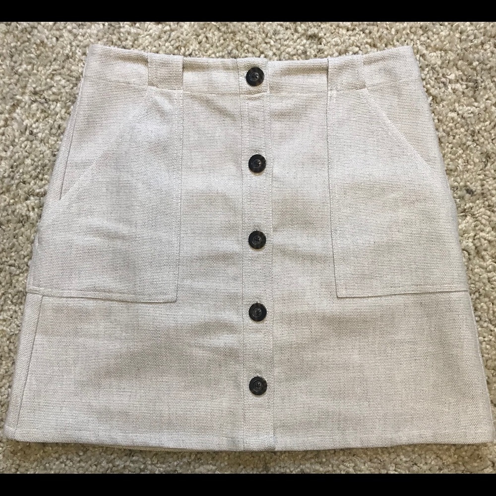 Cream tweed skirt